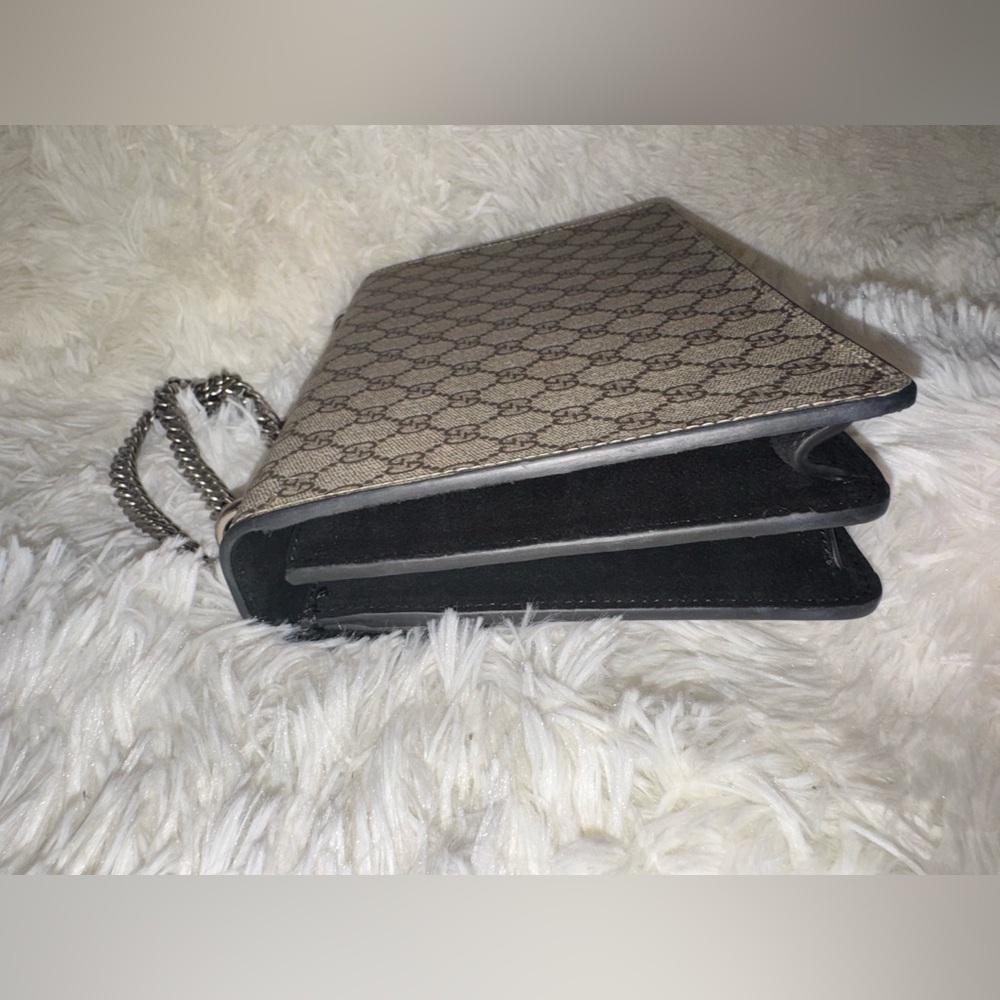 AUTHENTIC GUCCI Supreme dionysus medium black suede shoulder bag - Picture 3 of 9